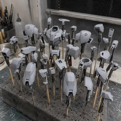 製作記②：サフ吹き完了